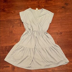 Caution To The Wind Sky Blue Mini Dress